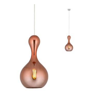 Redo 01-2260 - Chandelier on a string LOB 1xE27/42W/230V d. 22 cm copper
