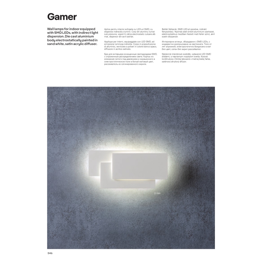 Redo 01-2297 - LED Wall Light GAMER LED/36W/230V white