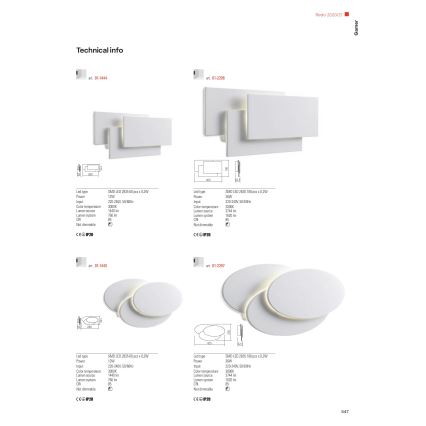 Redo 01-2297 - LED Wall Light GAMER LED/36W/230V white