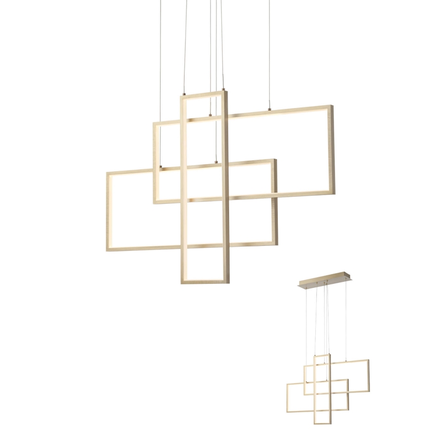 Redo 01-2314 - LED Dimmable Cable Pendant Lamp PLANA LED/60W/230V, Gold