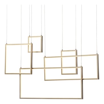Redo 01-2317 - PLANA LED dimmable cable-suspended chandelier LED/80W/230V, gold