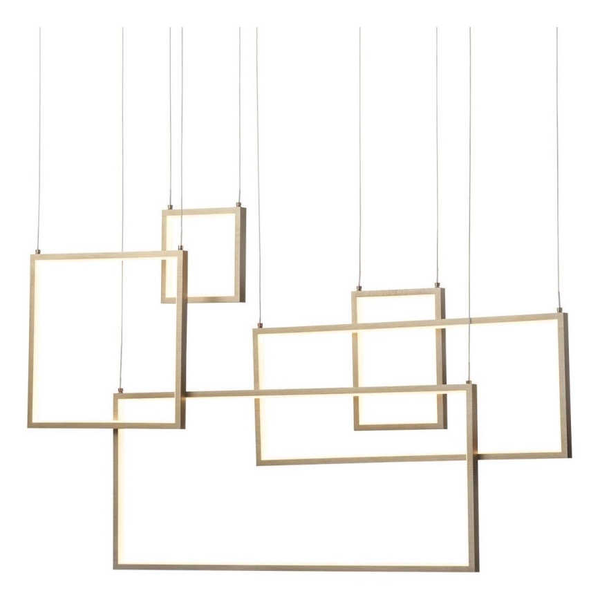 Redo 01-2317 - PLANA LED dimmable cable-suspended chandelier LED/80W/230V, gold