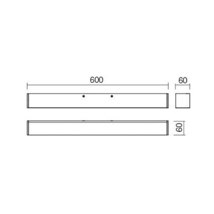 Redo 01-2327 - LED Bathroom mirror light THELA LED/17W/230V 60 cm CRI 90 IP44