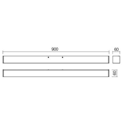 Redo 01-2328 - LED Bathroom mirror light THELA LED/25W/230V 90 cm CRI 90 IP44