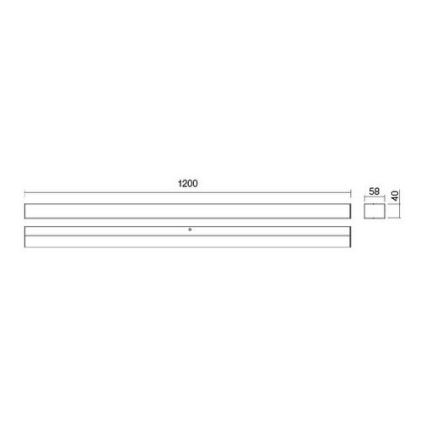 Redo 01-2331 - TASK LED Bathroom Illuminated Mirror, 24W/230V, 120 cm, CRI 90, IP44, Polished Chrome