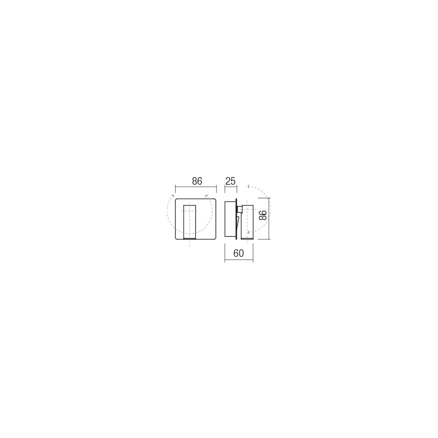 Redo 01-2338 - LED Wall spotlight TOMIX LED/3,2W/230V white