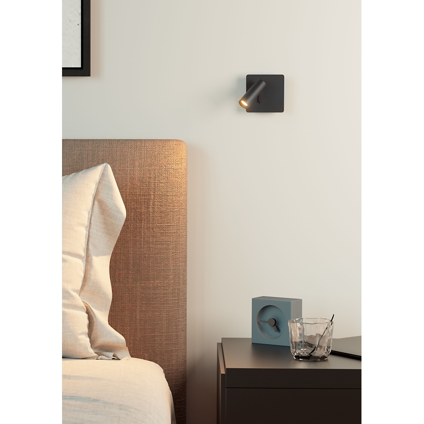 Redo 01-2340 - LED Wall spotlight TOMIX LED/3,2W/230V black