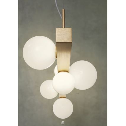 Redo 01-2376 - Chandelier on a string GOJI 8xG9/28W/230V gold