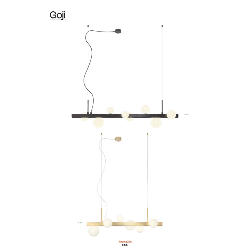 Redo 01-2377 - Chandelier on a string GOJI 8xG9/28W/230V black