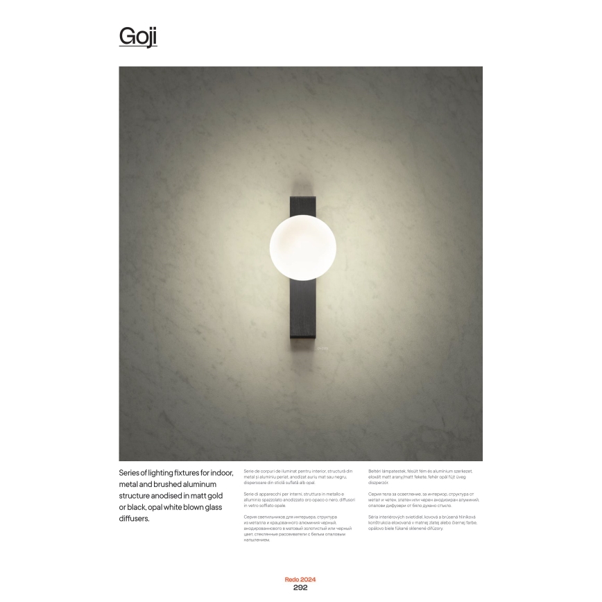 Redo 01-2377 - Chandelier on a string GOJI 8xG9/28W/230V black