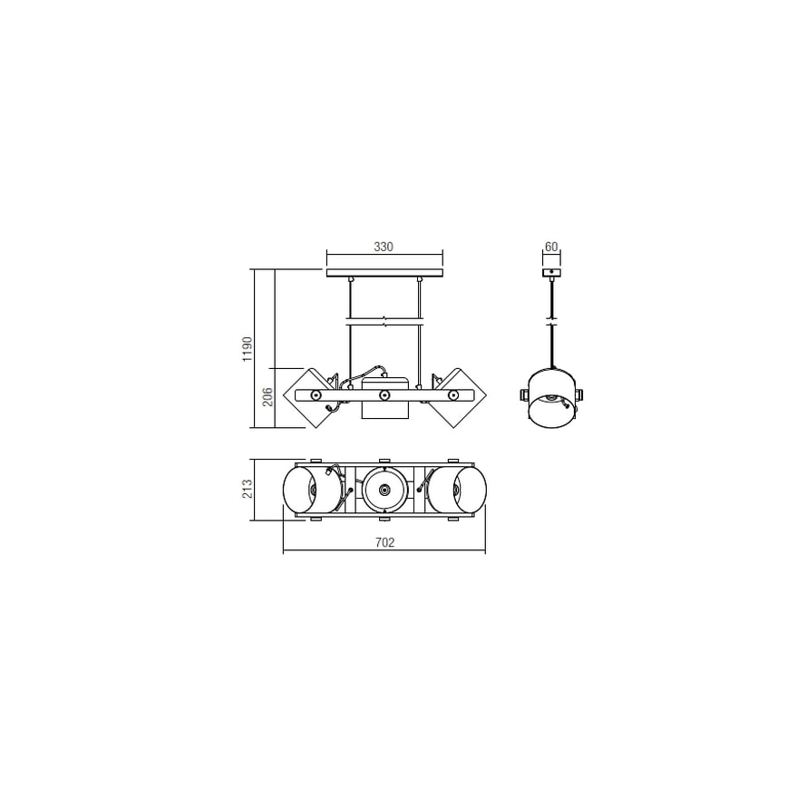 Redo 01-2403 - Chandelier on a string POOH 3xE27/42W/230V beech