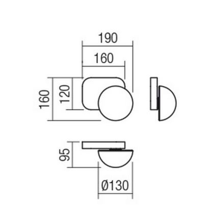 Redo 01-2469 - LUMIEN Wall Light 1xG9/10W/230V Gold/White