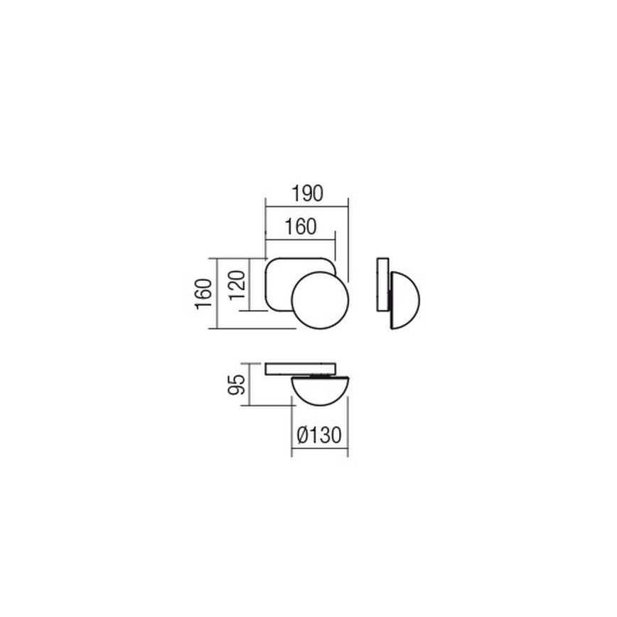 Redo 01-2469 - LUMIEN Wall Light 1xG9/10W/230V Gold/White