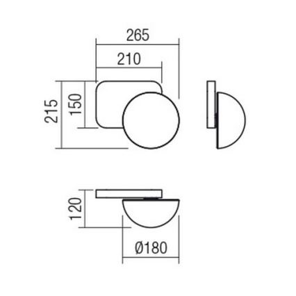 Redo 01-2470 - LUMIEN Wall Light 1xG9/10W/230V Gold/White