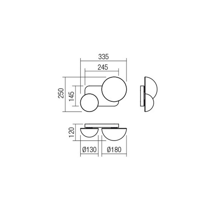 Redo 01-2471 - LUMIEN Wall Lamp 2xG9/10W/230V Gold/White