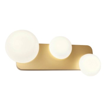 Redo 01-2472 - Wall light LUMIEN 3xG9/10W/230V gold/white