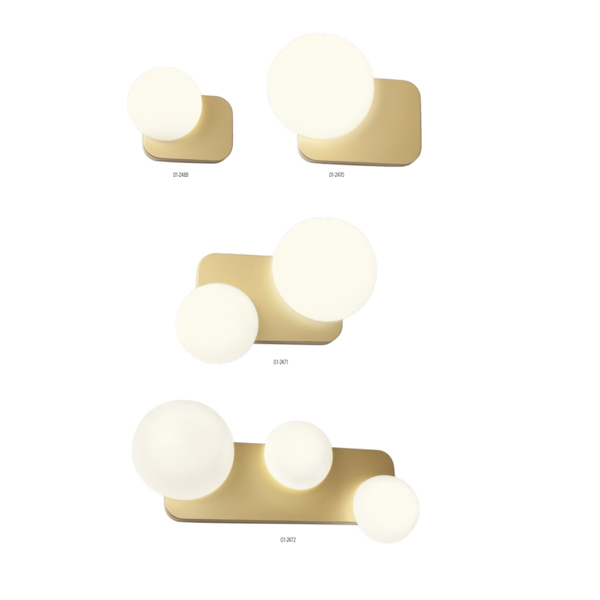 Redo 01-2472 - Wall light LUMIEN 3xG9/10W/230V gold/white