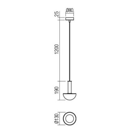 Redo 01-2474 - LUMIEN cable-hung pendant 1xG9/10W/230V Ø 13 cm gold/white
