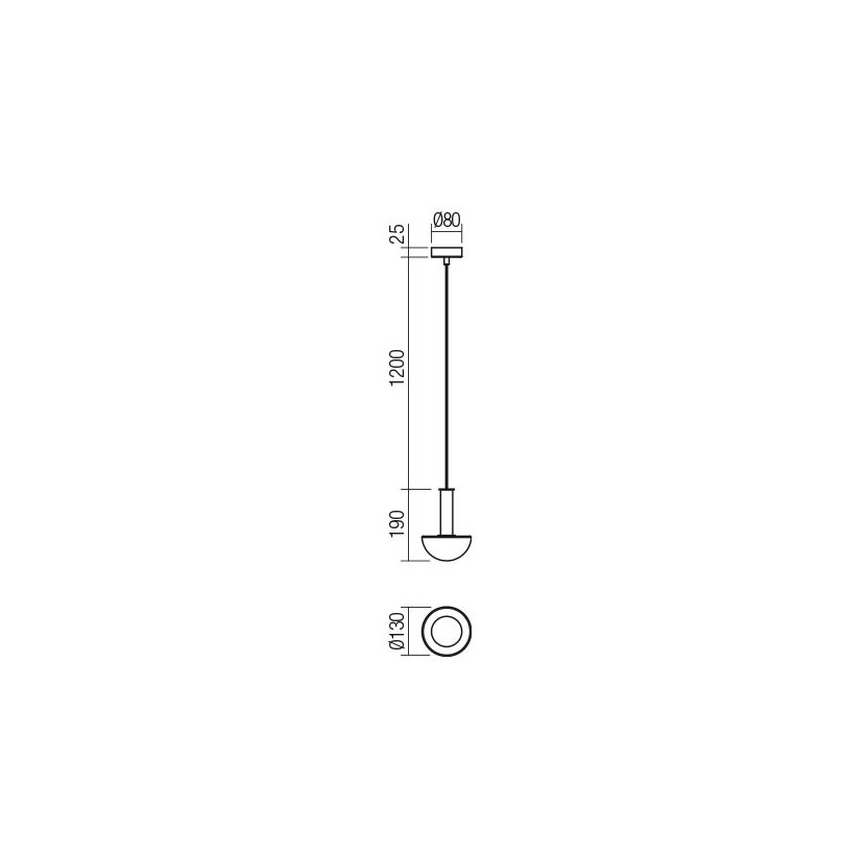 Redo 01-2474 - LUMIEN cable-hung pendant 1xG9/10W/230V Ø 13 cm gold/white