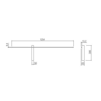Redo 01-2479 - LED Wall Light TANGENT LED/14W/230V white