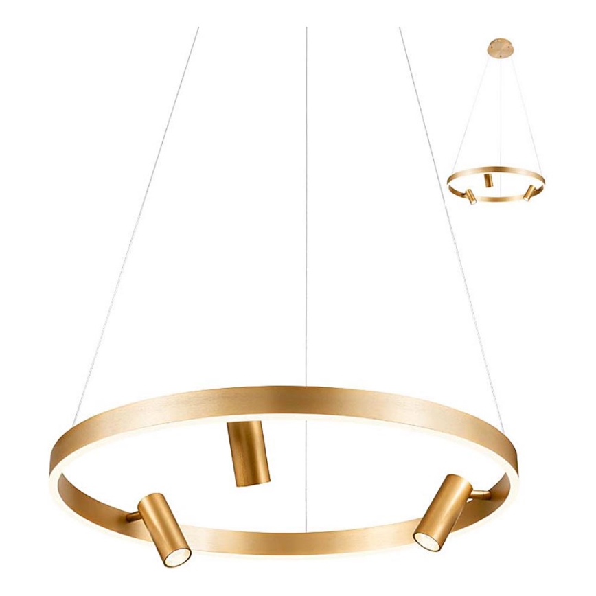 Redo 01-2490 - LED Chandelier on a string SUMMIT LED/38W/230V CRI 90 d. 61,6 cm gold