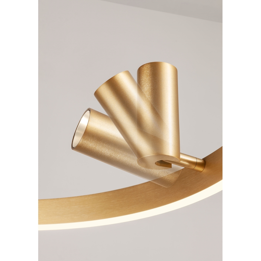 Redo 01-2492 - LED Chandelier on a string SUMMIT LED/53,5W/230V CRI 90 d. 80,8 cm gold