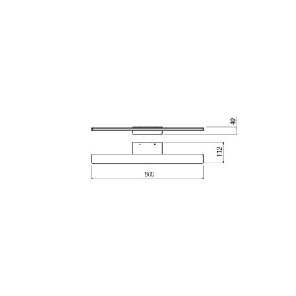 Redo 01-2504 - LED Bathroom mirror lighting BARRIO LED/17,25W/230V 60 cm CRI 90 IP44 black