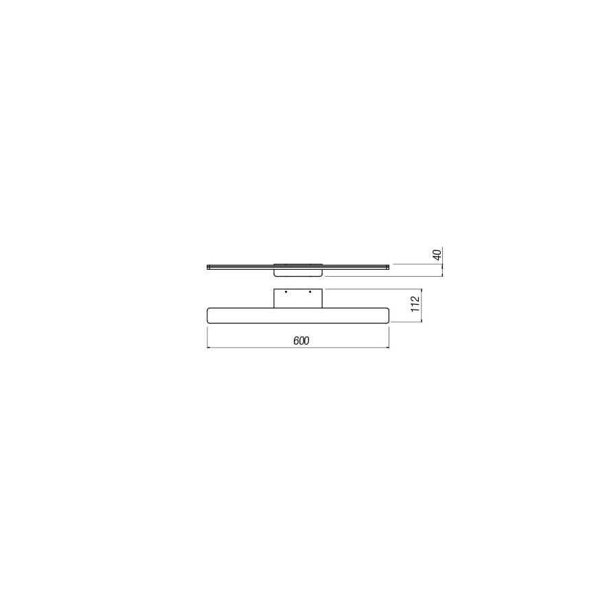 Redo 01-2504 - LED Bathroom mirror lighting BARRIO LED/17,25W/230V 60 cm CRI 90 IP44 black