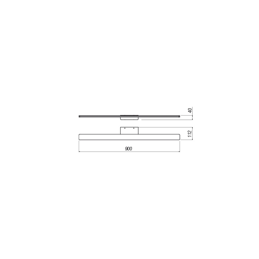 Redo 01-2508 - LED Bathroom mirror lighting BARRIO LED/27,39W/230V 90 cm CRI 90 IP44 black