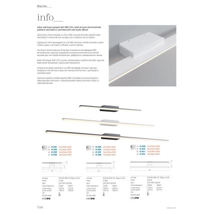 Redo 01-2512 - LED Bathroom mirror lighting BARRIO LED/34,32W/230V 120 cm CRI 90 IP44 black