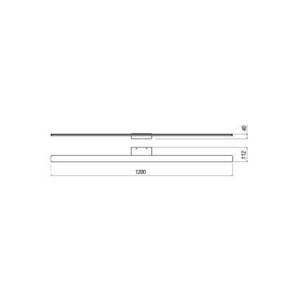 Redo 01-2512 - LED Bathroom mirror lighting BARRIO LED/34,32W/230V 120 cm CRI 90 IP44 black