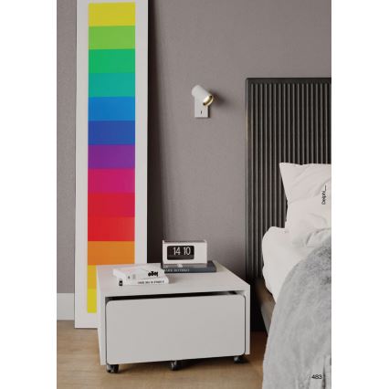 Redo 01-2548 - DELPHI wall-mounted spotlight 1xGU10/7W/230V white