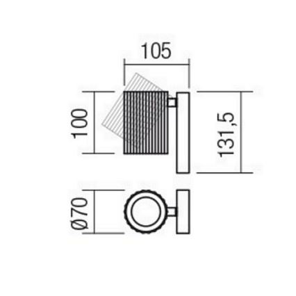 Redo 01-2548 - DELPHI wall-mounted spotlight 1xGU10/7W/230V white