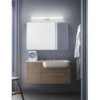 Redo 01-2592 - RIGAL LED bathroom mirror light, 18W LED, 230V, 3000K, 91 cm, CRI 90, IP44, polished chrome/white