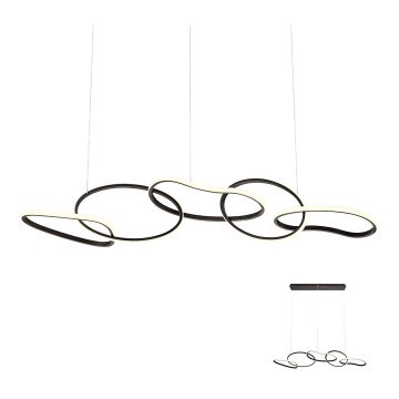 Redo 01-2599 - BIAS LED Dimmable Cable-Suspended Chandelier LED/108,6W/230V 3000K CRI 90 black