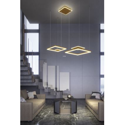 Redo 01-2615 - Dimmable LED cable-suspended pendant SIGUA LED/137W/230V CRI 90 Gold