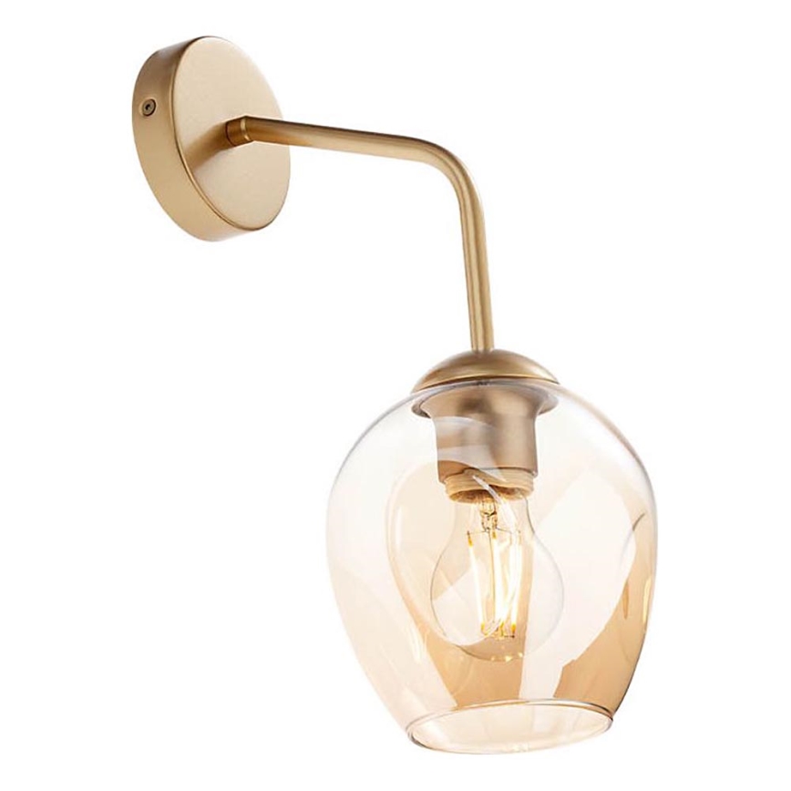 Redo 01-2617 - Wall lamp PIERCE 1xE27/42W/230V gold/smoky