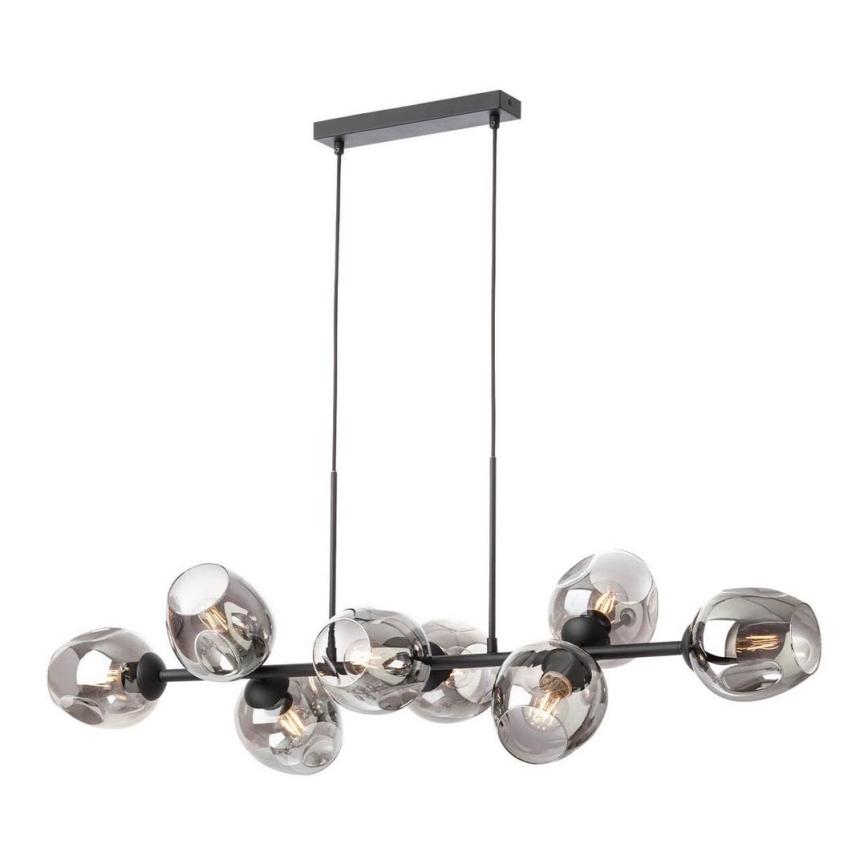 Redo 01-2622 - Chandelier on a string PIERCE 8xE27/42W/230V black/smoky