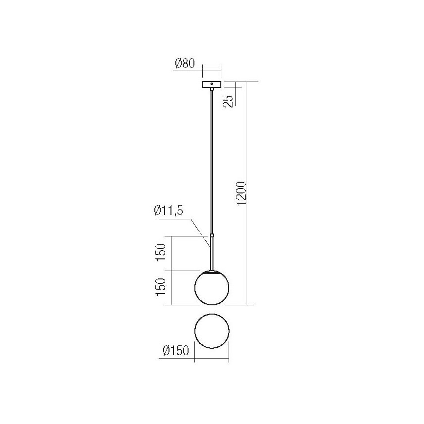 Redo 01-2623 - Chandelier on a string NIVA 1xE14/28W/230V