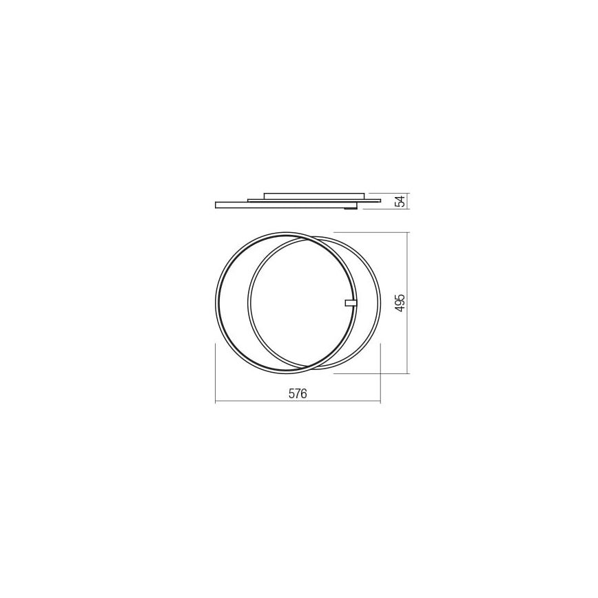 Redo 01-2660 - LED Ceiling light ARP LED/45W/230V black