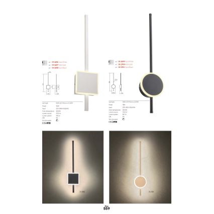 Redo 01-2696 - DIAZ LED Wall Light LED/20W/230V CRI 90 White