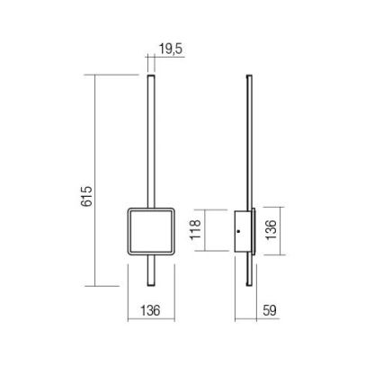 Redo 01-2696 - DIAZ LED Wall Light LED/20W/230V CRI 90 White