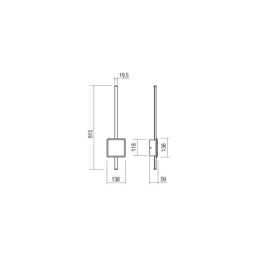 Redo 01-2696 - DIAZ LED Wall Light LED/20W/230V CRI 90 White