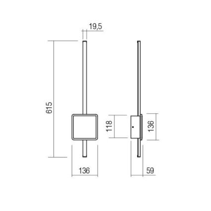 Redo 01-2697 - DIAZ LED Wall Light LED/20W/230V CRI 90 Gold