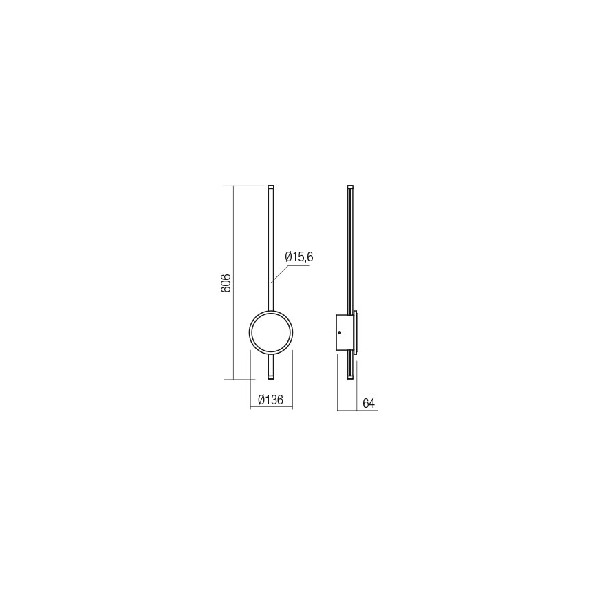 Redo 01-2701 - LED Wall light DIAZ LED/18W/230V CRI 90 black