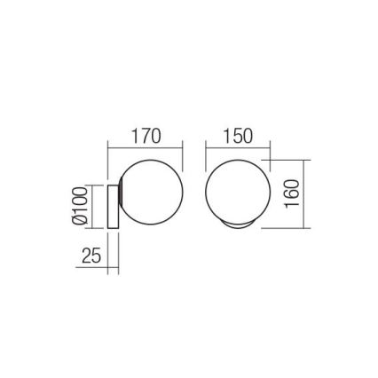 Redo 01-2713 - Wall light VOLLEY 1xE14/28W/230V gold