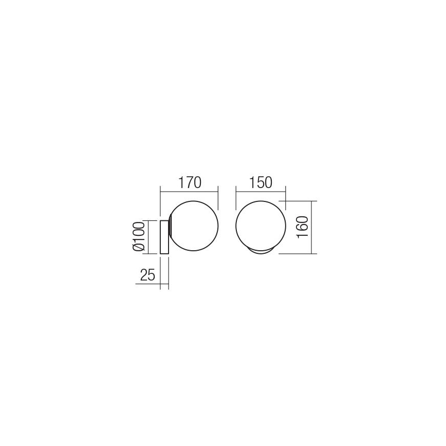 Redo 01-2713 - Wall light VOLLEY 1xE14/28W/230V gold