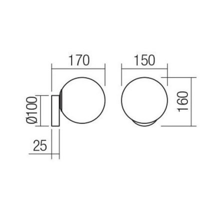 Redo 01-2714 - Wall light VOLLEY 1xE14/28W/230V black