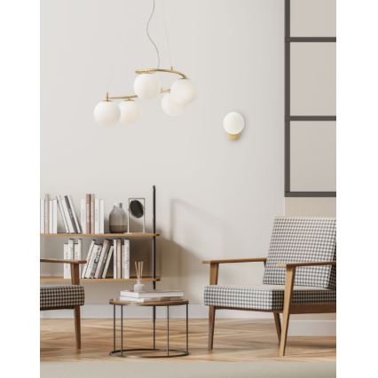 Redo 01-2719 - Chandelier on a string VOLLEY 5xE14/28W/230V gold