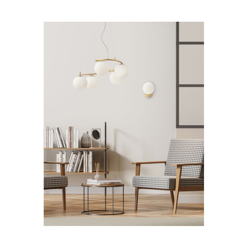 Redo 01-2719 - Chandelier on a string VOLLEY 5xE14/28W/230V gold